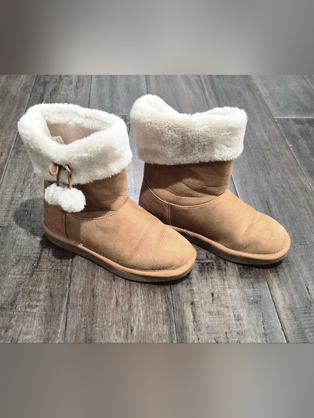 Thereabouts Willa Faux Fur Winter Boots, Kids Size 1M